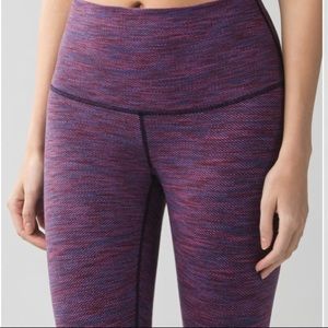 LuluLemon Wunder Under Crop II in Diamond Jacquard
